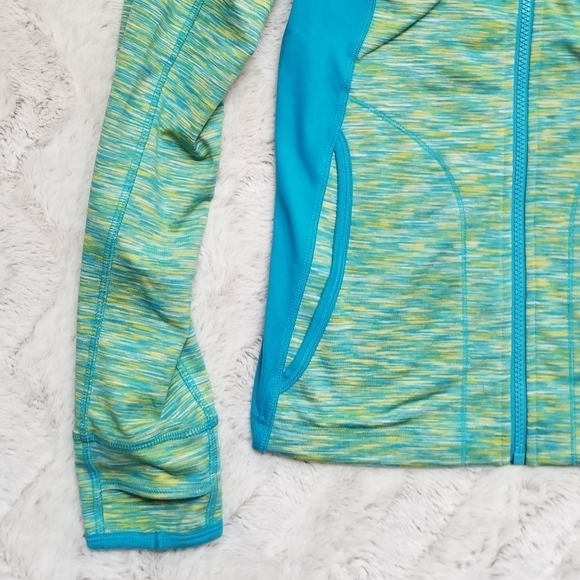 Köppen Blue Yellow Heather Solid Panel Full Zip S - Picture 2 of 8